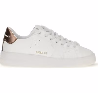 White Calf Leather Bos Taurus Low Top Sneakers