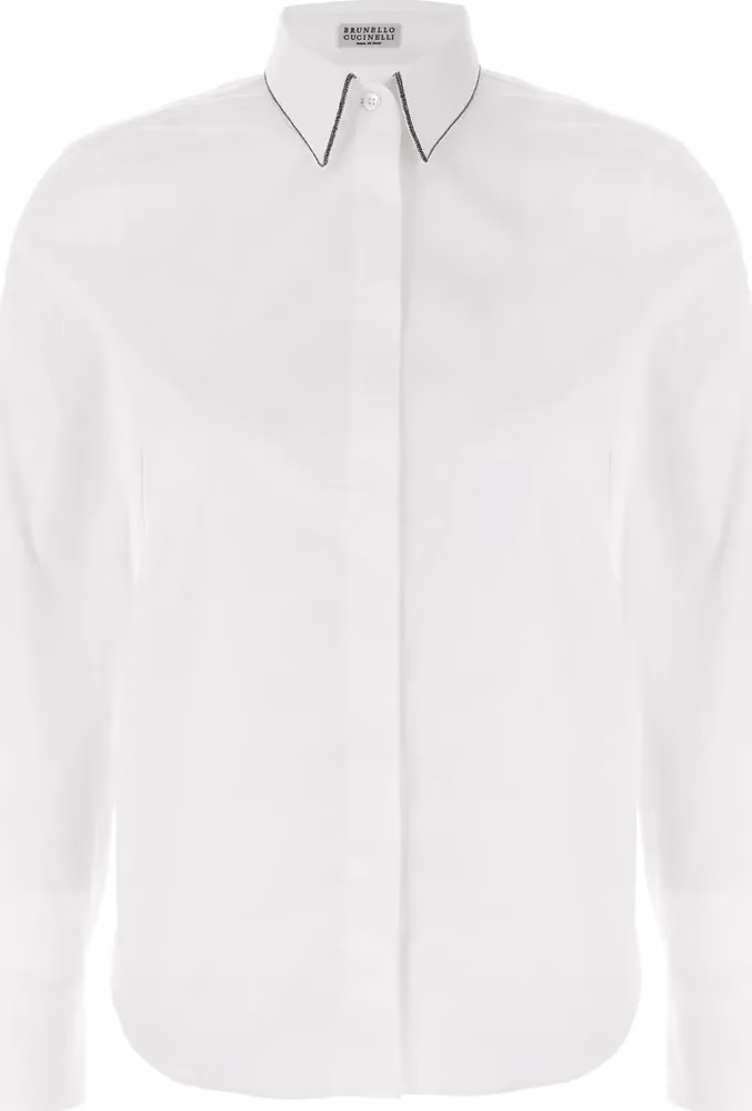 Brunello Cucinelli White Cotton Blouse