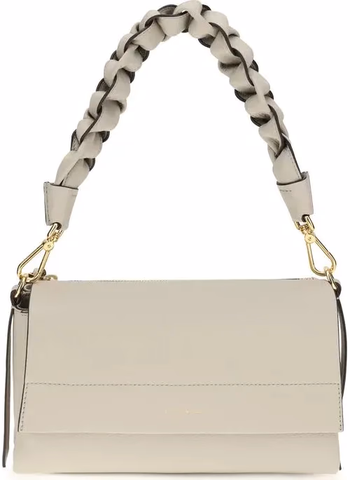 Coccinelle Beige Calf Leather Bos Taurus Shoulder Bag