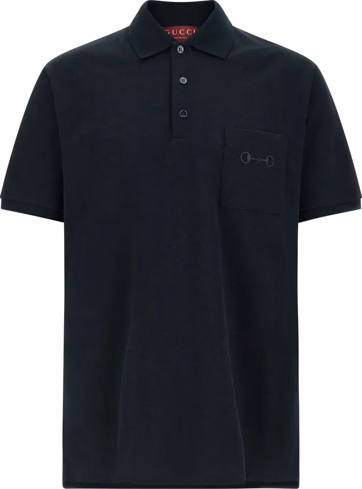 Gucci Blue Cotton Polo Shirt