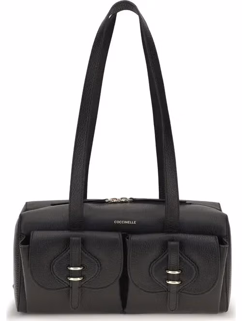 Coccinelle Black Calf Leather Bos Taurus Shoulder Bag