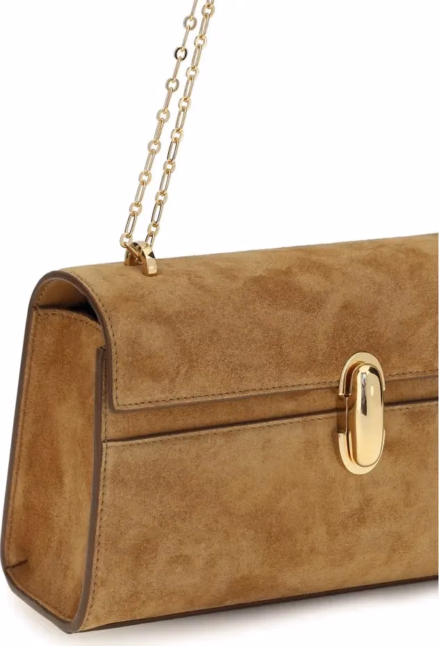 Savette Brown Calf Leather Bos Taurus Clutch Bag