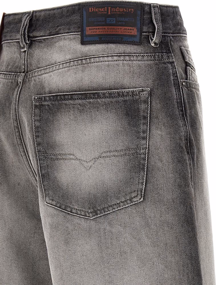 Diesel Gray Cotton Bermuda Shorts