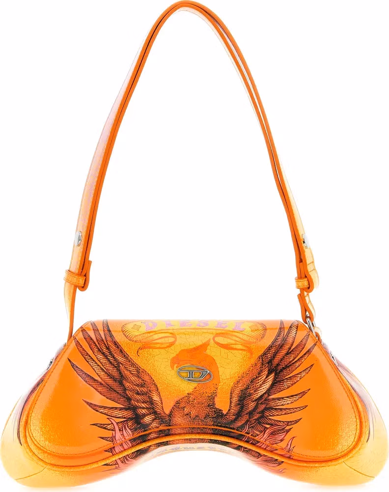 Diesel Orange Polyethylene Crossbody Bag