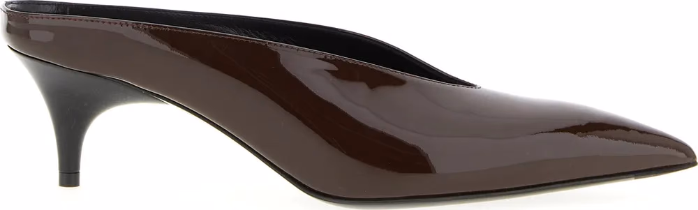 Gucci Bordeaux Calfskin Mid Heel Pumps