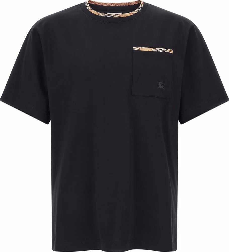 Burberry Black Cotton T-Shirt