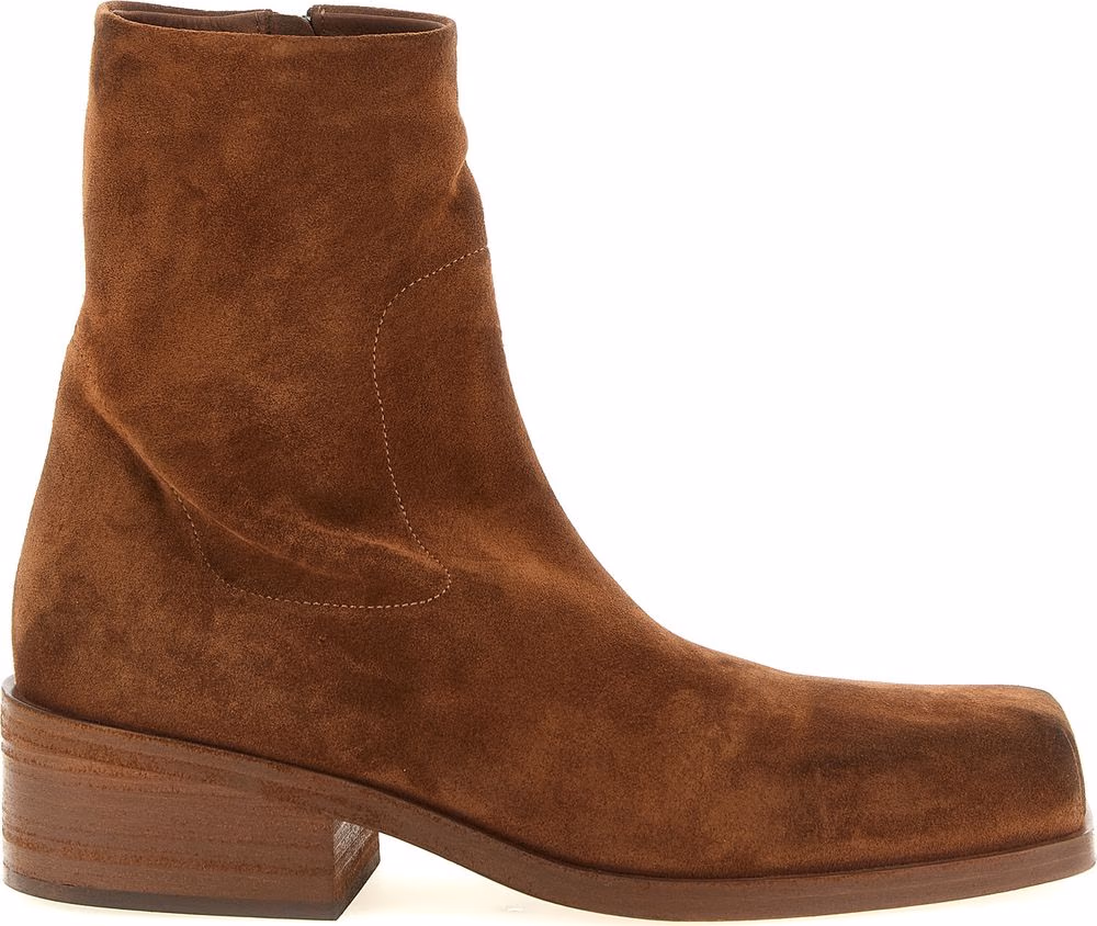 Marsell Brown Calfskin Ankle Boots