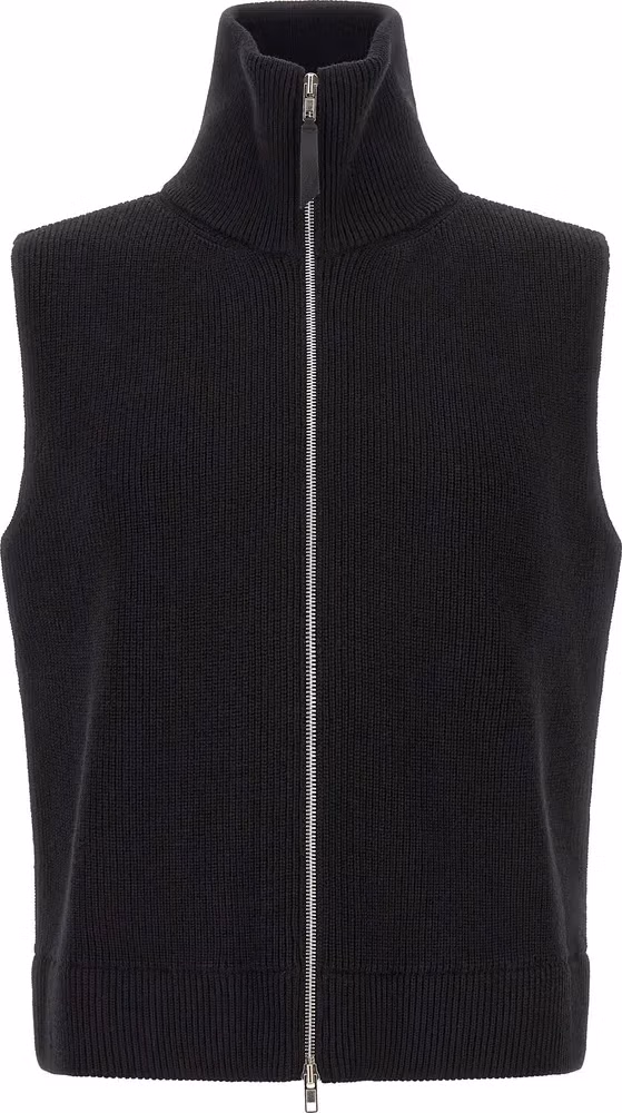 Maison Margiela Black Wool Sleeveles Sweater