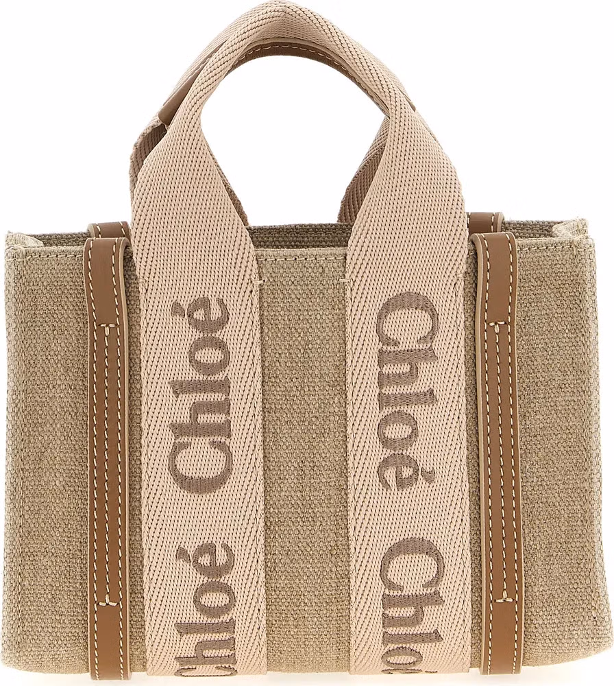 Chloé Multicolor Linen Handbag