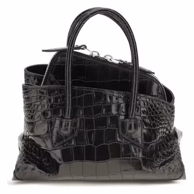 Black Calf Leather Bos Taurus Handbag