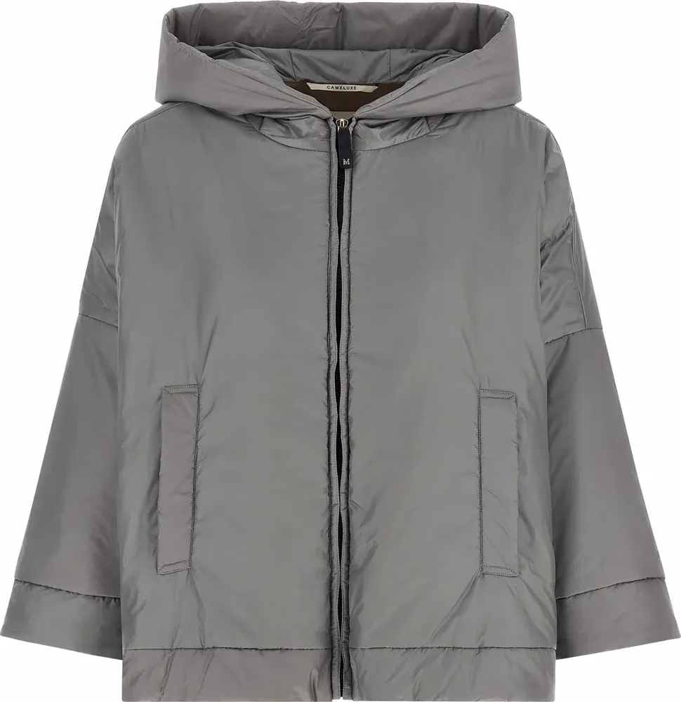 Max Mara Gray Polyester Shell Jacket