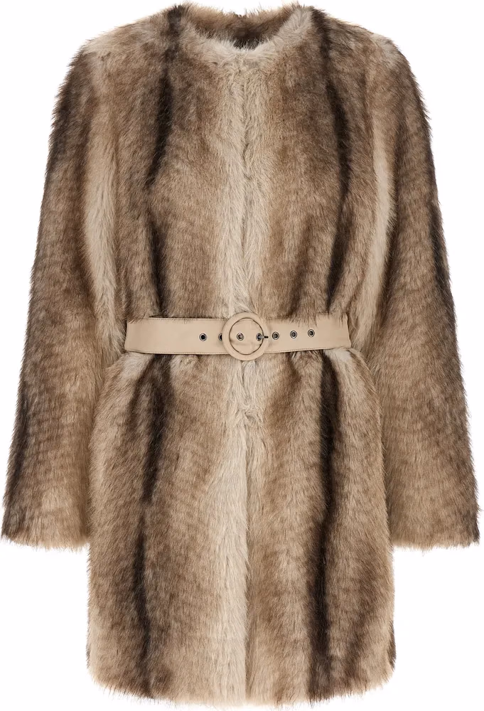 Twinset Brown Polyester Coat