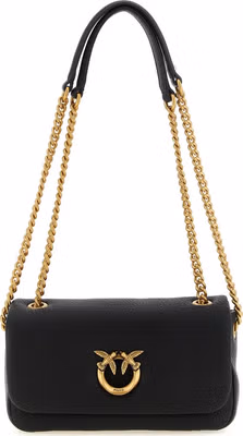 Black Lamb Leather Shoulder Bag
