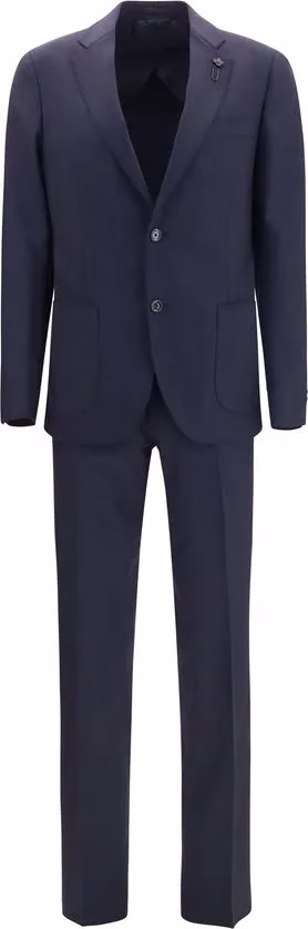 Lardini Blue Wool Oves Aries Two-Piece Suit