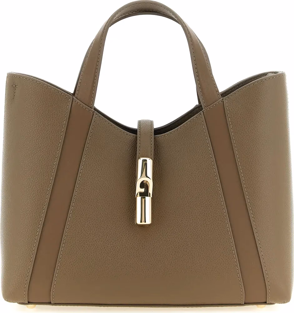 Furla Gray Calfskin Tote Bag