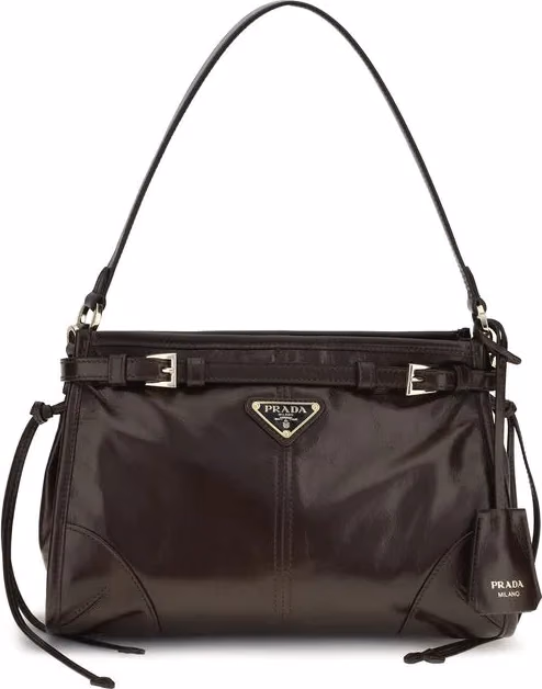 Prada Brown Calf Leather Bos Taurus Handbag