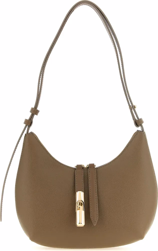 Furla Beige Calfskin Shoulder Bag