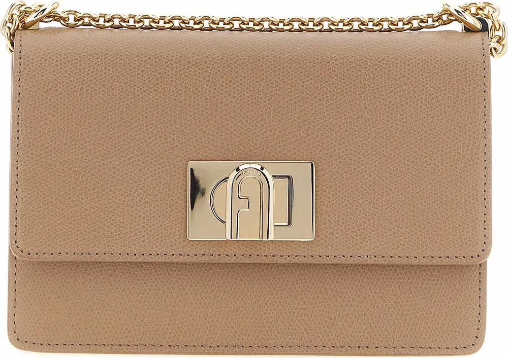 Furla Beige Calfskin Crossbody Bag