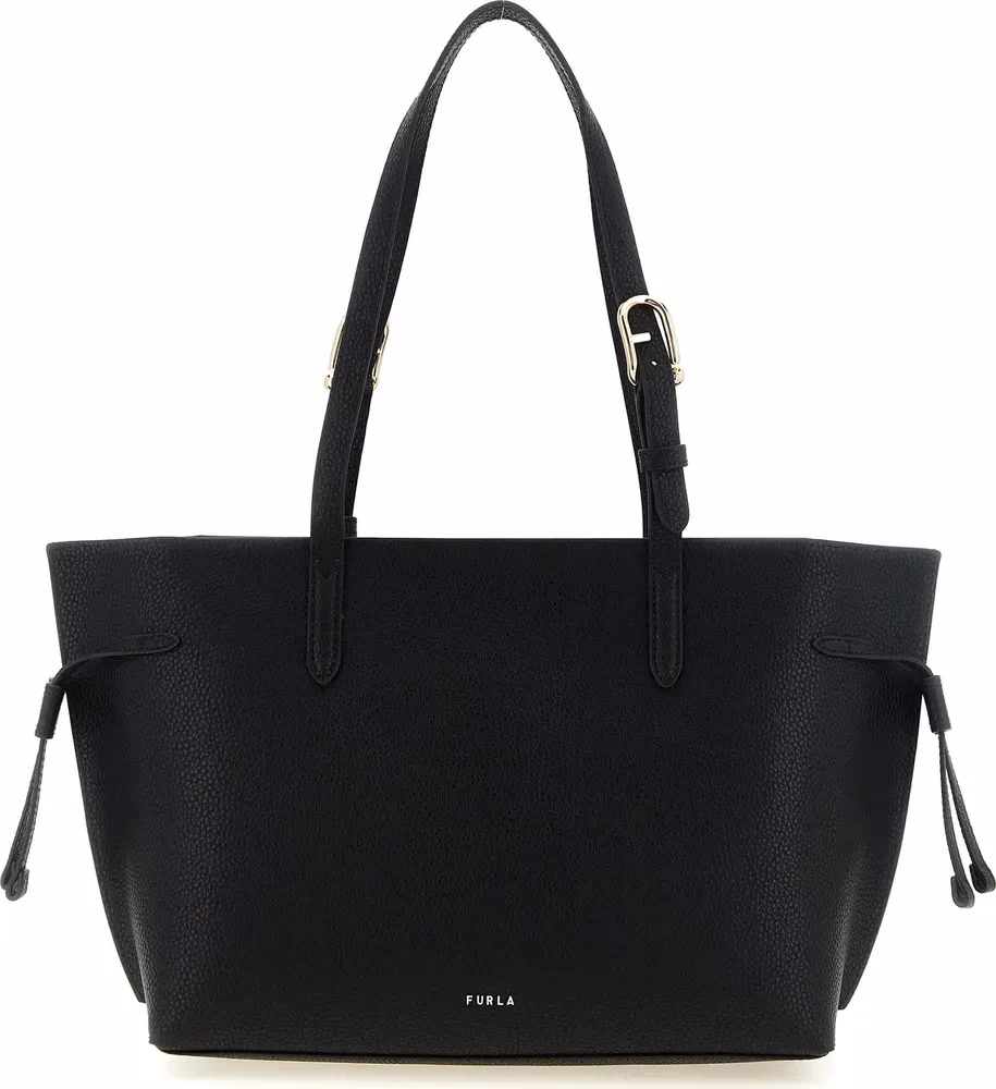 Furla Black Calfskin Tote Bag
