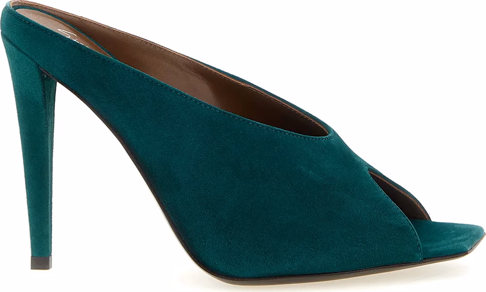 Giuseppe Zanotti Bicolor Suede Leather Stiletto Heel Sandals