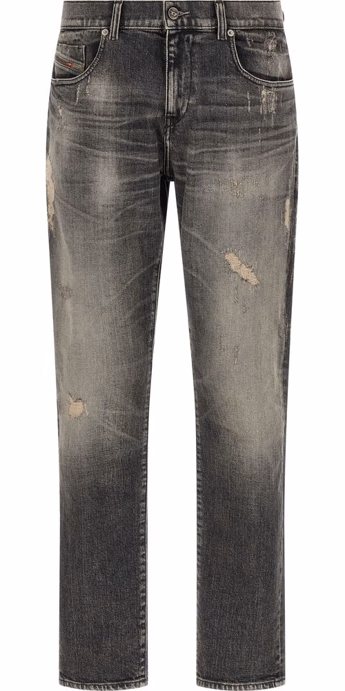 Diesel Gray Cotton Skinny Jeans