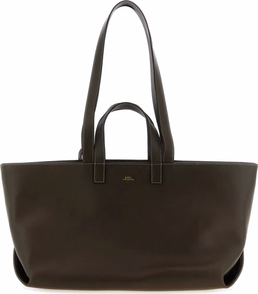 A.P.C. Brown Cowhide Tote Bag