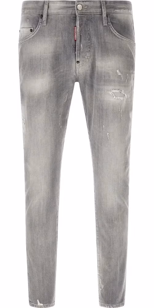 Dsquared² Gray Cotton Tapered Jeans