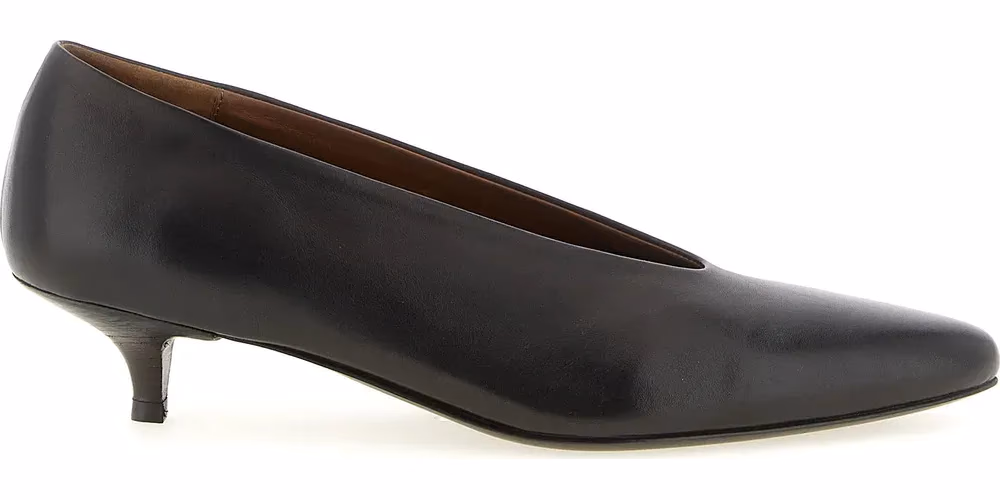 Marsell Brown Calfskin Mid Heel Pumps