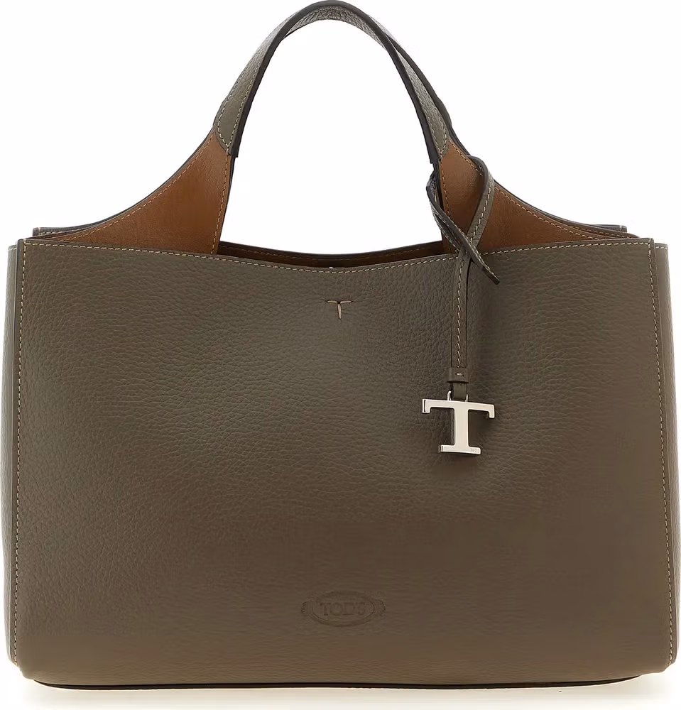 Tod's Gray Calfskin Handbag