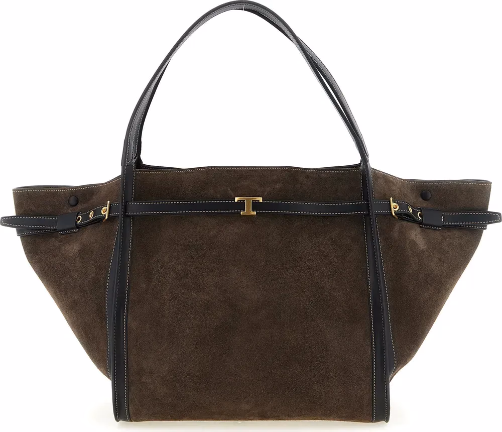 Tod's Brown Calfskin Tote Bag