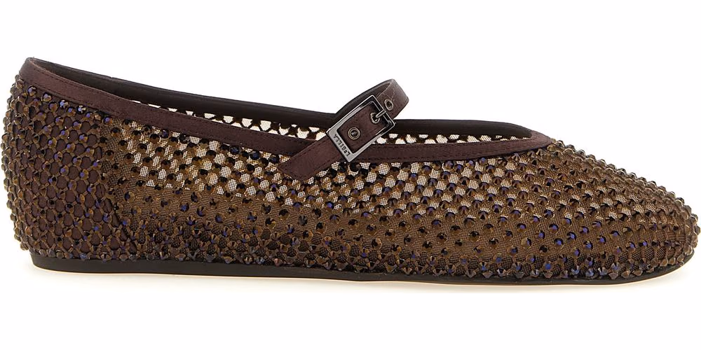 LE SILLA Brown Polyamide Ballet Flats