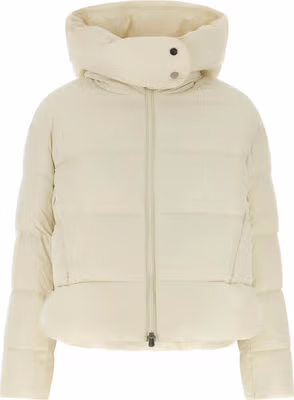 Beige Polyamide Full-Length Jacket