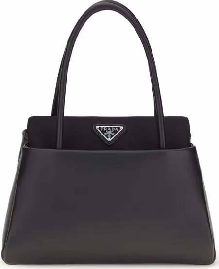 Prada Black Calf Leather Bos Taurus Handbag