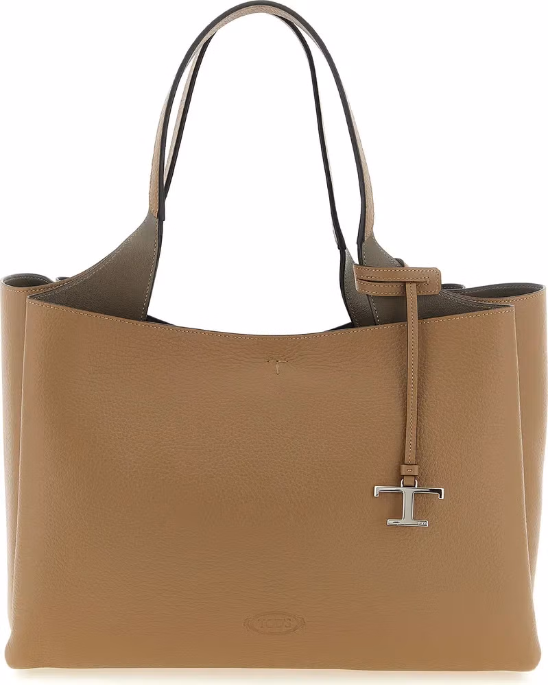 Tod's Brown Calfskin Tote Bag