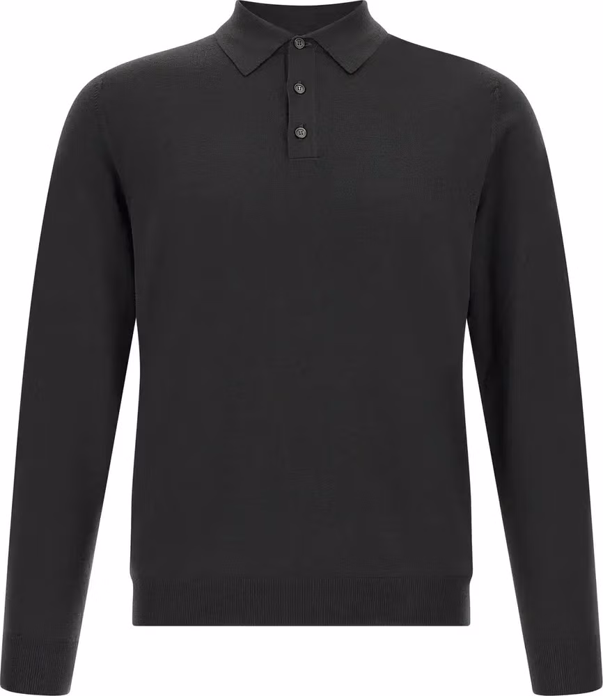 ZANONE Bicolor Virgin Wool Polo Shirt