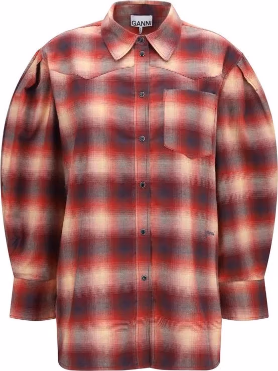 Ganni Multicolor Cotton Pattern Shirt