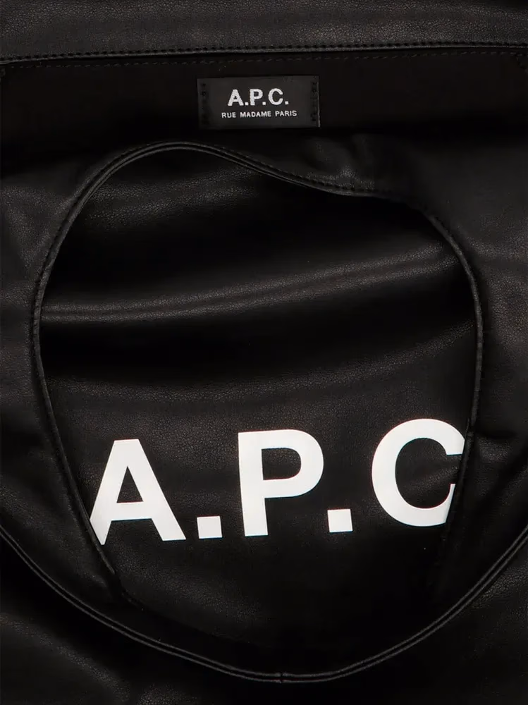A.P.C. Black Polyethylene Tote Bag