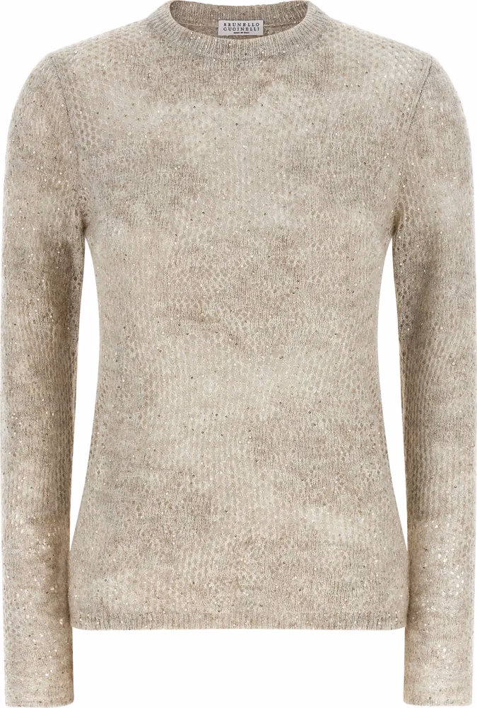 Brunello Cucinelli Beige Nylon Cardigan