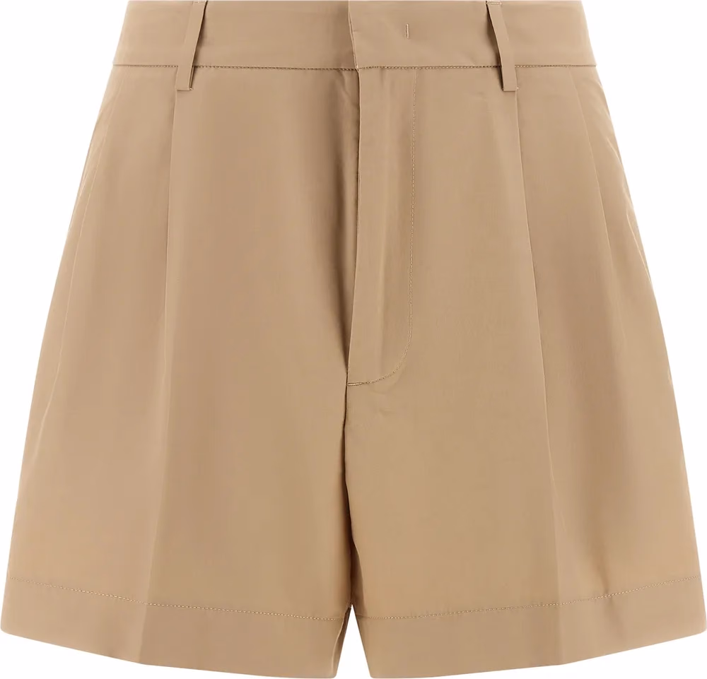 Fabiana Filippi Brown Cotton Bermuda Shorts