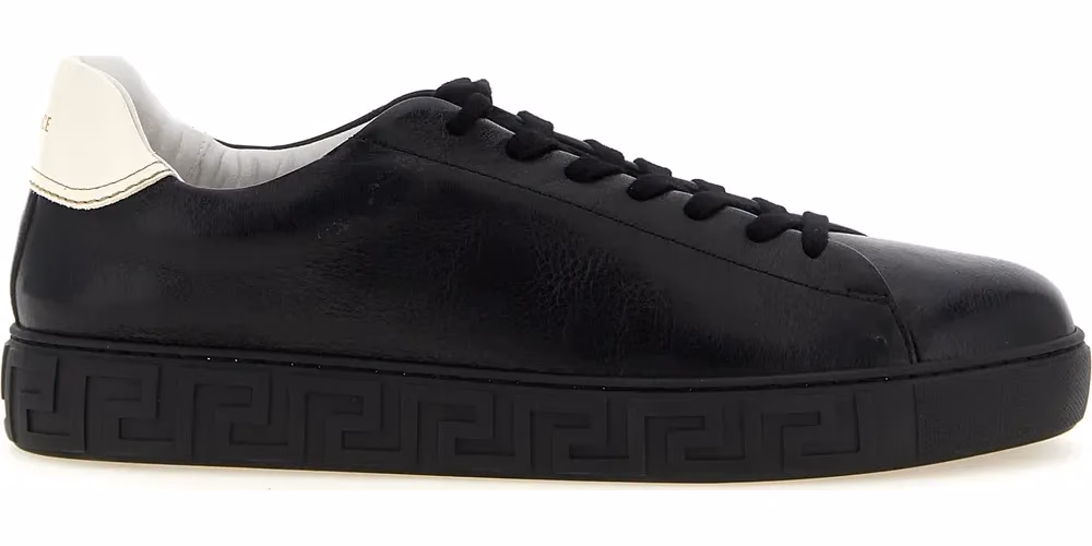Versace Bicolor Calfskin Low Top Sneakers
