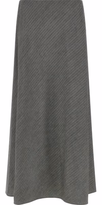 Gray Viscose Mini Skirt
