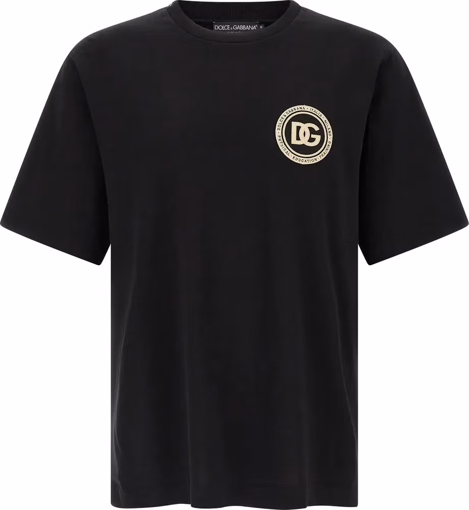 Dolce & Gabbana Black Cotton T-Shirt