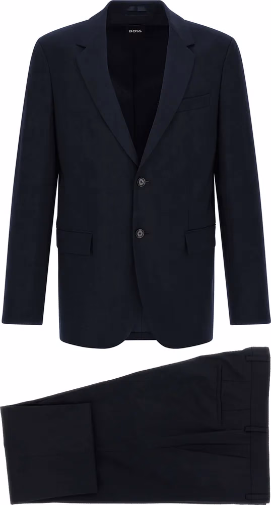Hugo Boss Blue Virgin Wool Two-Piece Suit