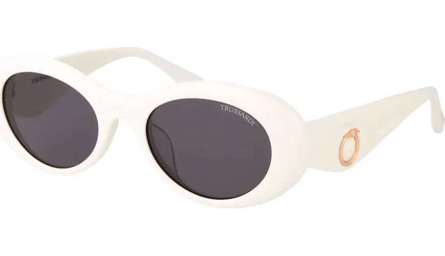 Trussardi White Acetate Sunglasses