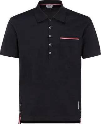 Thom Browne Gray Cotton Polo Shirt