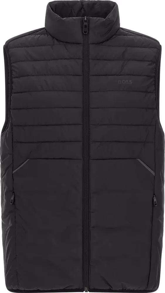 Hugo Boss Black Polyester Sleeveless Jacket