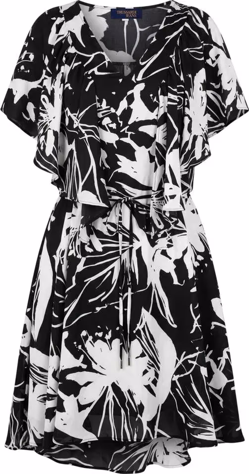 Trussardi Jeans Black Polyester Women Dress