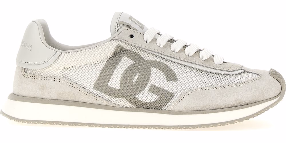 Dolce & Gabbana Gray Calfskin Low Top Sneakers