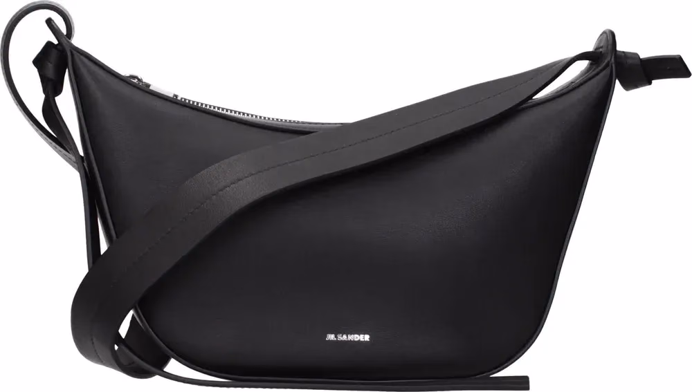 Jil Sander Black Leather Shoulder Bag
