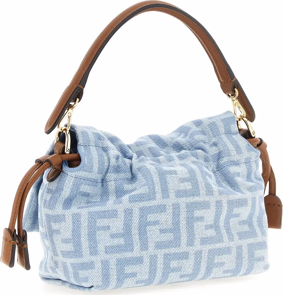 Fendi Blue Cotton Handbag